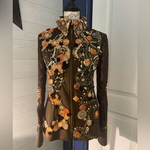 Chocolate showmanship top sz Small